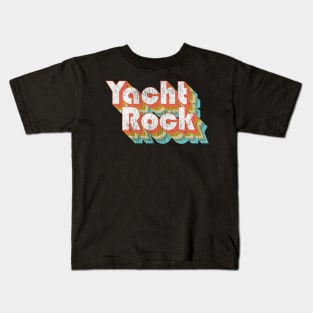 Vintage Fade Yacht Rock Party Boat Drinking Gift Kids T-Shirt